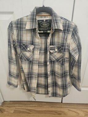 Superdry Denim Goods Women's Medium Long Sleeve Button Up Plaid